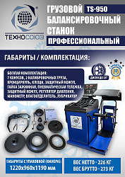 Комплект TS-26D Шиномонтажный стенд+TS-950 Балансировочный станок